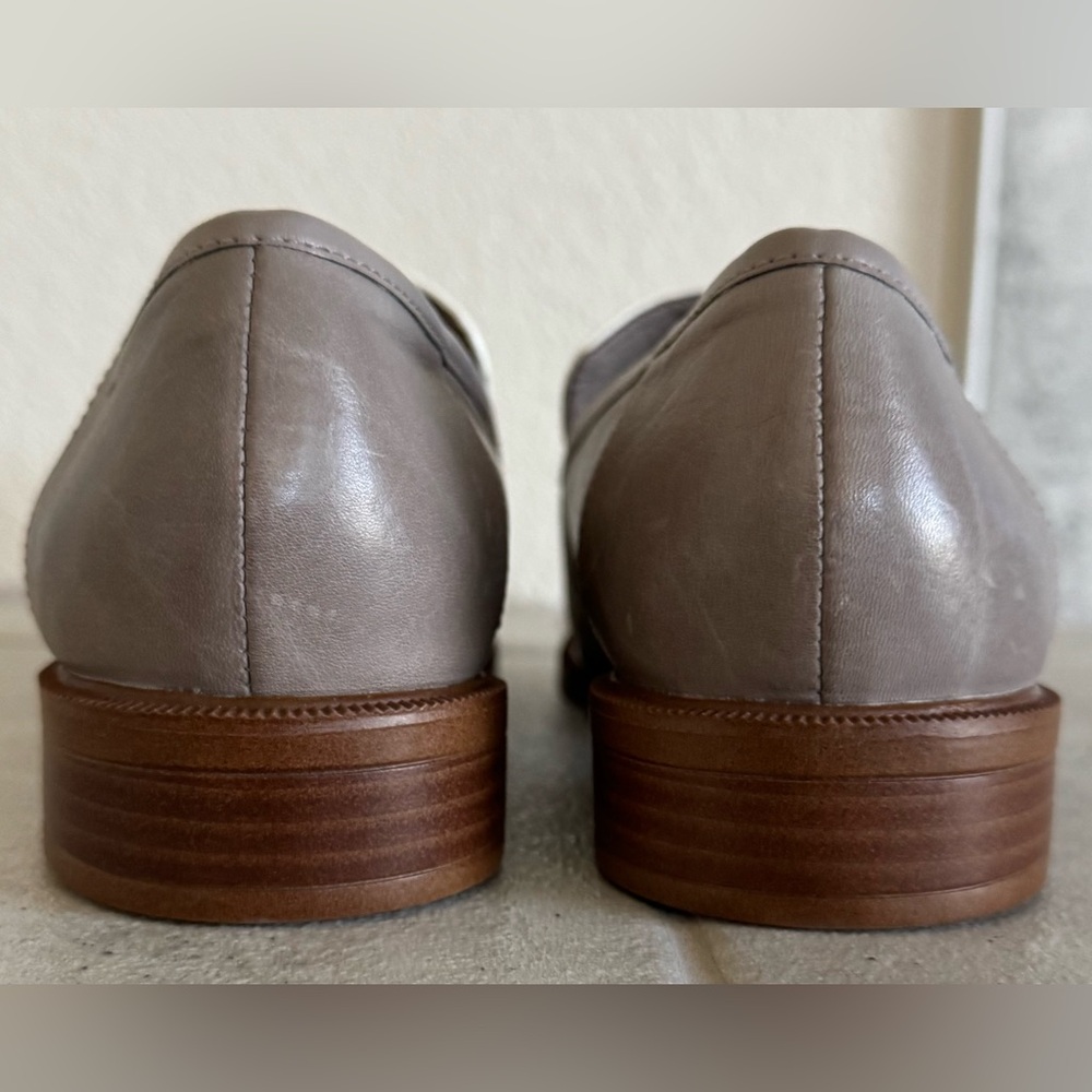 Clark’s Somerset Taylor Cinderella Loafer Tassels Gray/White Leather Womens 7.5M - Picture 7 of 16